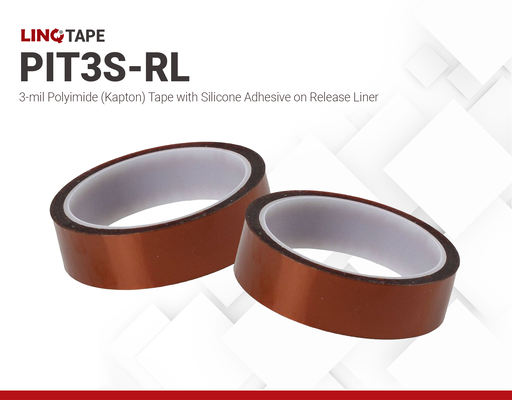 PIT3S-RL | 3-mil Polyimide (Kapton) Tape with Silicone adhesive on Release liner