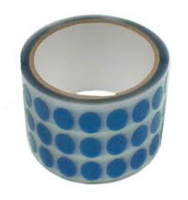 PET2S-Blue-DCD | 2-mil Blue Die Cut Polyester (PET) Tape with Silicone Adhesive | Single-Sided Discs