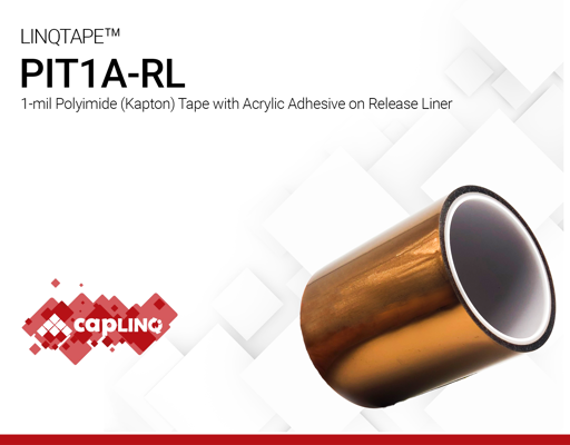 PIT1A-RL | 1-mil Polyimide (Kapton) Tape with Acrylic Adhesive on Release Liner