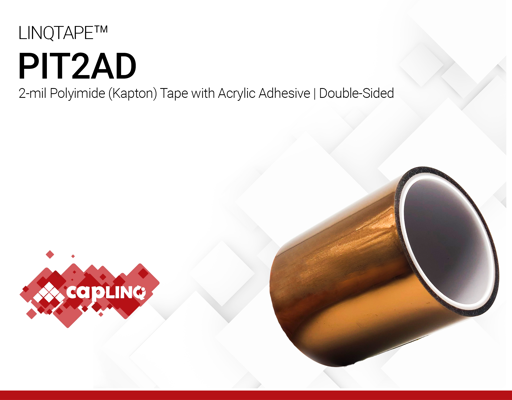 PIT2AD | 2-mil Polyimide (Kapton) Tape with Acrylic Adhesive | Double-Sided